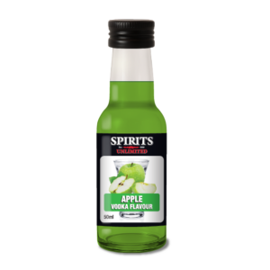 Small bottle of apple-flavoured vodka by Spirits Unlimited