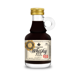 Canadian rye whiskey bottle with gold cap and label