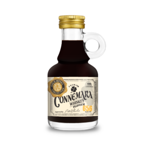 Connemara whiskey bottle with gold cap