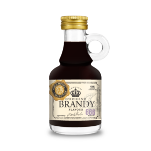 Small bottle of D'Origine Brandy with gold cap