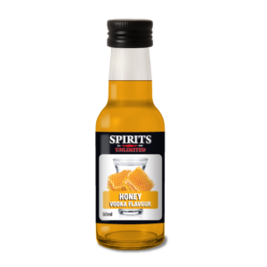 Honey vodka flavour in small bottle