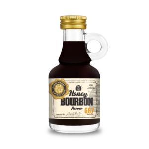 Honey Bourbon bottle with vintage label design