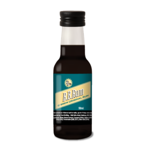 Small bottle of B.B. Rum original rum