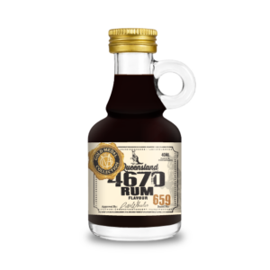 Queensland 1670 rum bottle with gold seal